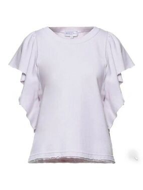 MICHAEL STARS ARIANA FLUTTER SLEEVE FRENCH TERRY ULTRA SOFT TOP SHIRT SMALL EUC
